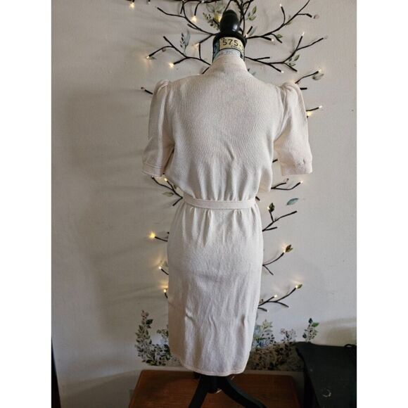 Vintage 1960s St. John Cream Sweater Knit Dress 6 M - Picture 10 of 10